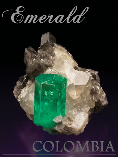 Emerald on Calcite Coscuez Colombia