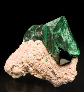 Malachite Azurite pseudomorph Tsumeb miniature