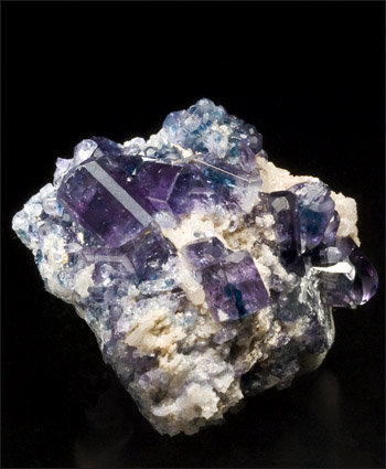 Purple and blue apatite Brazil miniature