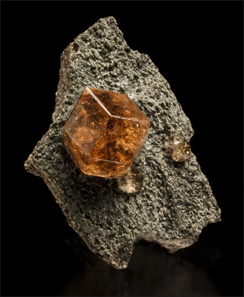 Grossular Garnet isolated crystal Jeffrey Quarry Canada